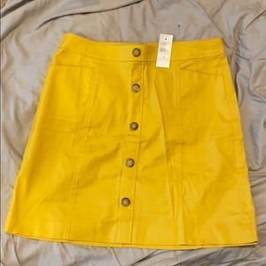 Loft Button Front Skirt